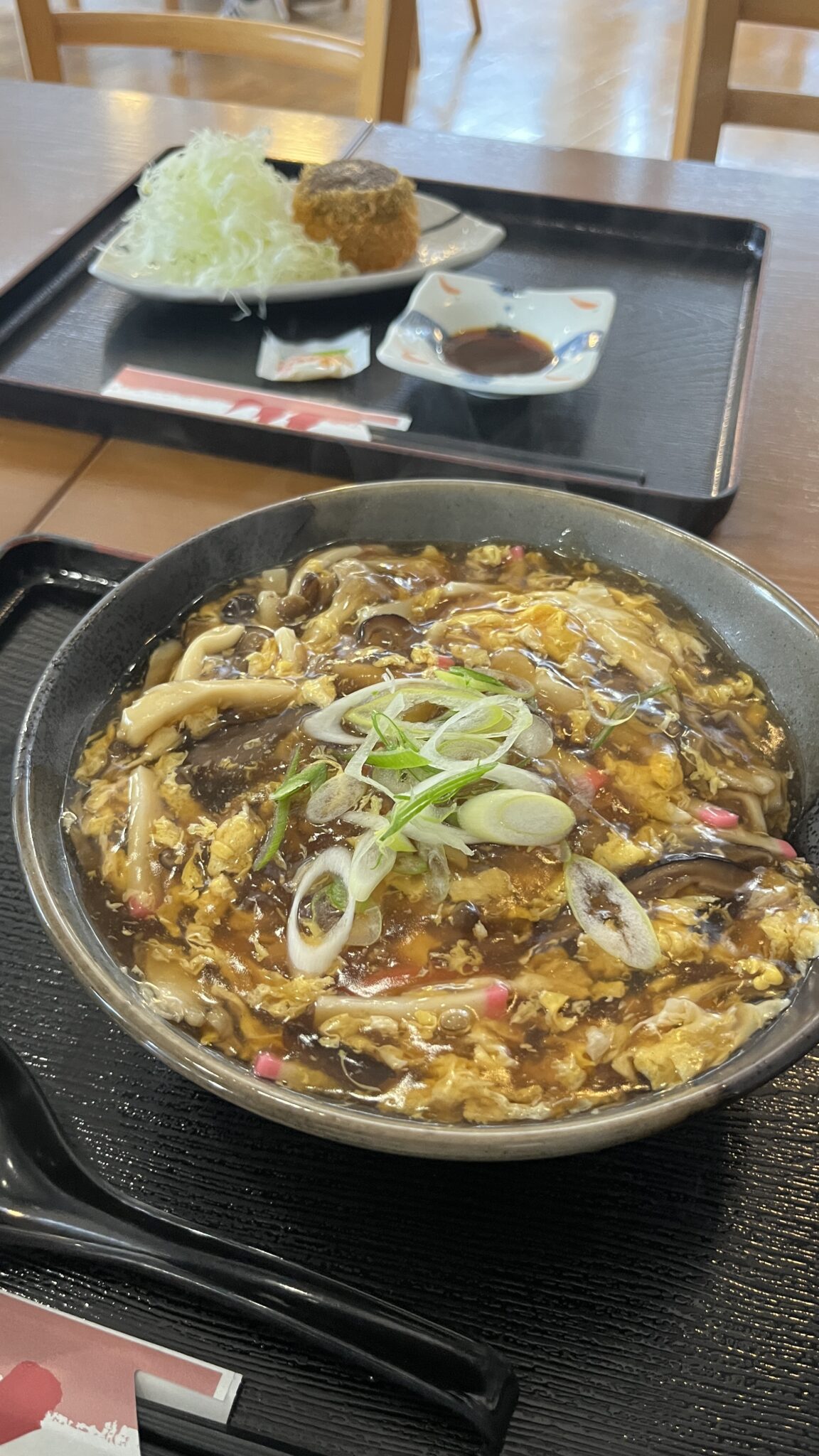 きのこのあんかけそば